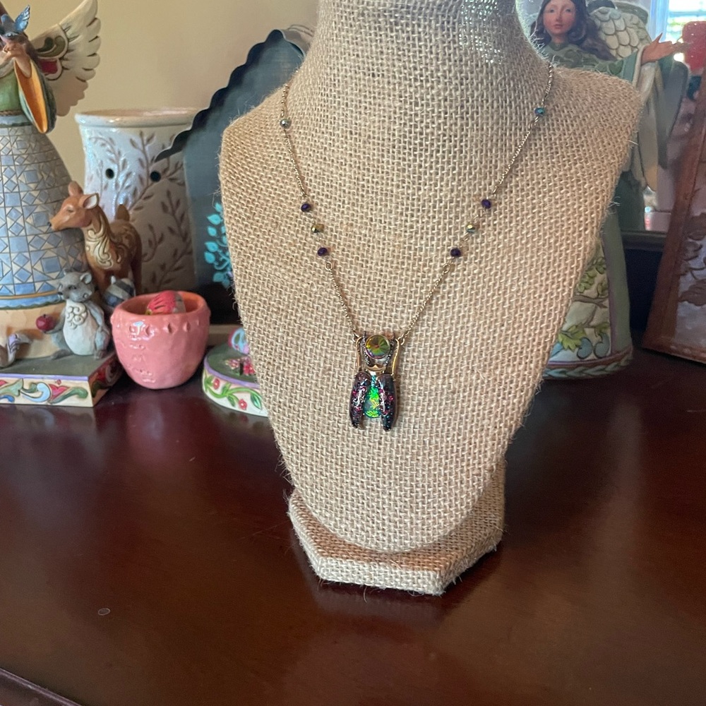 Betsey Johnson beetle necklace